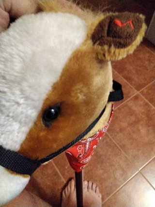 Caballo de peluche con pañuelo