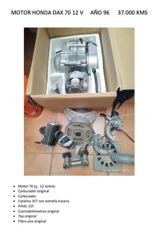 Motor Honda Dax 70cc 12V Año 96