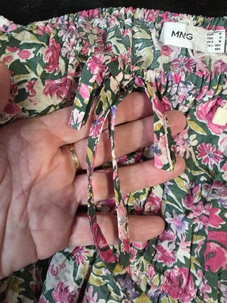 Blusa Mango Escote Barco Talla M Floral