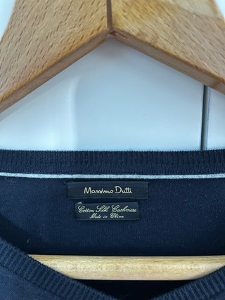 Jersey Pico Massimo Dutti Negro