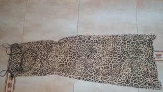 Vestido largo Bershka estampado leopardo