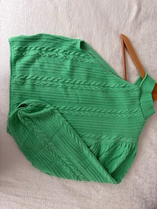 Jersey verde trenzado talla única
