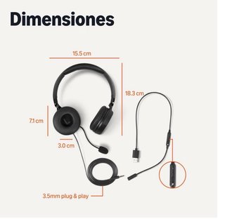 Auriculares Amazon Basics Negro Plegables