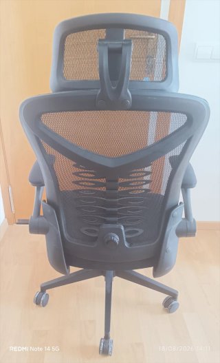 Silla de escritorio ergonómica negra