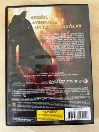 DVD Batman Begins Pelicula Christian Bale Nolan 05