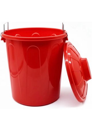 Cubo basura rojo 51L