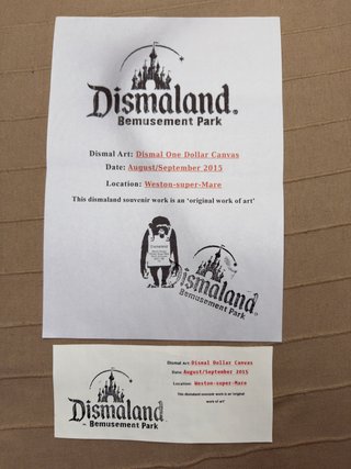 Banksy Dismaland Dollari Canvas
