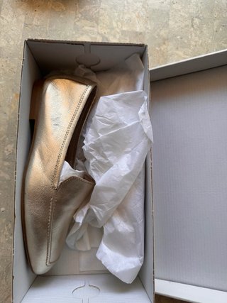 Mocasines de piel dorados Tal