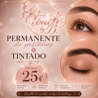 Permanente de pestañas y tintado de Cejas