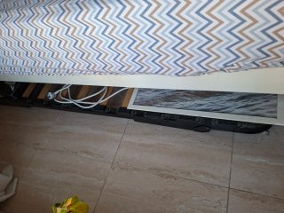 Cama infantil blanca 190x100Trama con cajones