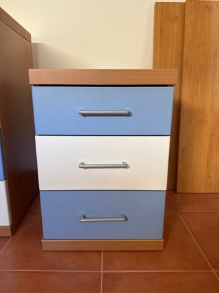 Conjunto Escritorio, Mesita y Baldas Madera