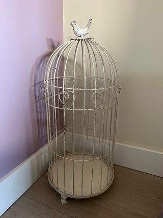 Jaula Decorativa Metal Blanco