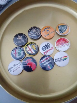 Lote Chapas F1 Retro: Lotus, Alfa Romeo, Elf