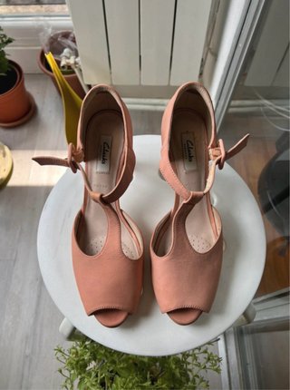 Sandalias Clarks Piel Rosa Palo Talla 40