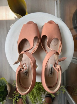 Sandalias Clarks Piel Rosa Palo Talla 40