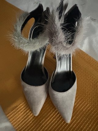 MAGNIFICO Zapato salón tacón gris claro talla 40