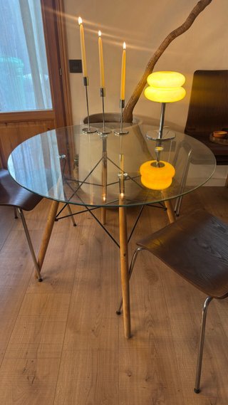 Mesa redonda cristal diseño