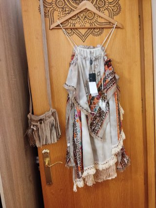 Vestido Boho Ibiza etnico, talla Única