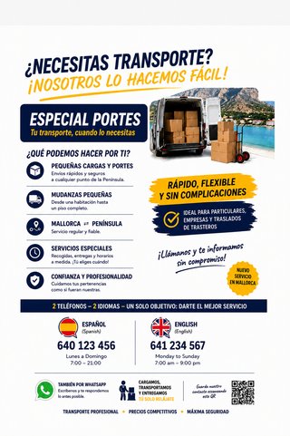 Me ofrezco para realizar portes y pequeña mudanza