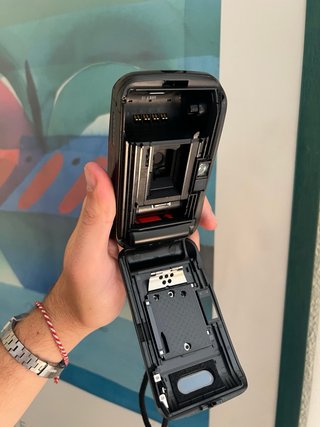 Olympus mju I cámara analógica negra
