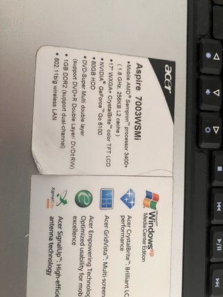 Acer Aspire 7003wsmi Portátil