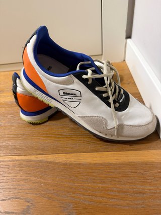 Zapatillas Blauer Blancas y Naranja Talla X