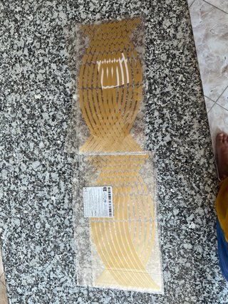 Pegatinas para llantas de moto - Rayas amarillas