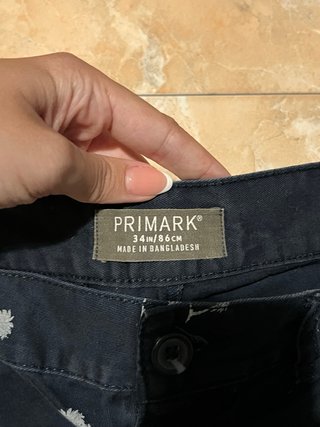Bermudas Primark Estampado Palmeras Azul