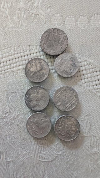 7 Monedas Céntimos España 1940