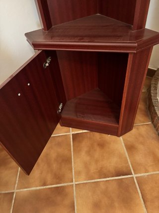 Mueble Vitrina Esquinera Madera