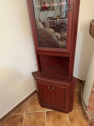 Mueble Vitrina Esquinera Madera
