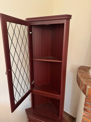 Mueble Vitrina Esquinera Madera