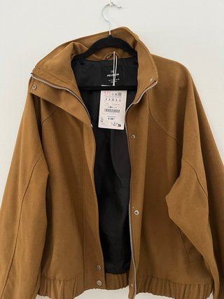 Chaqueta bomber ante marrón