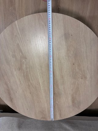 Mesa auxiliar redonda madera y metal