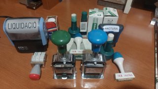 Lote de sellos de oficina
