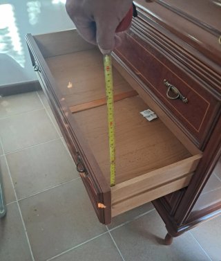 Cómoda Vintage Mármol y Madera Maciza