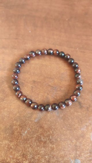 Pulsera Ojos de buey Marrón y Rojo