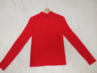 Chaqueta Zara Punto Extrafino Roja Talla XS