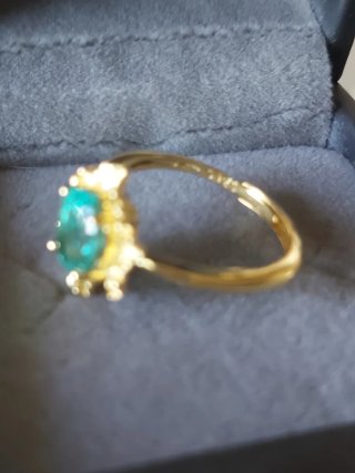Anillo Esmeralda Natural con GRC