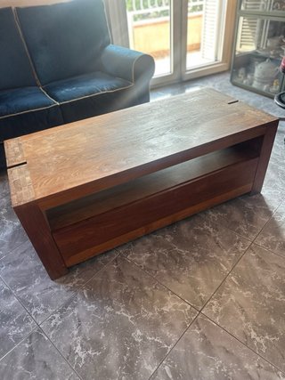 Mesa centro madera maciza robusta
