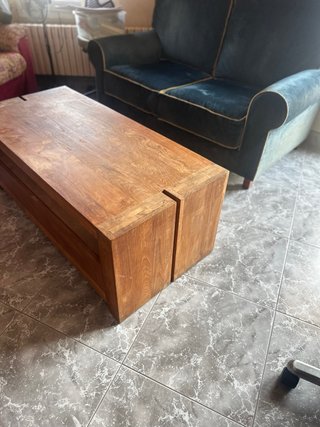 Mesa centro madera maciza robusta