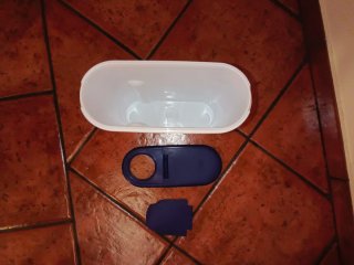 Bote para pienso de perro. Almacenaje