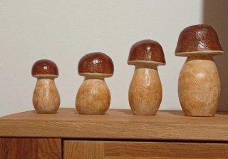 Setas Decorativas Madera Artesanal