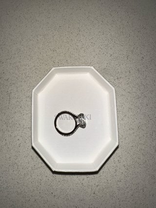 Anillo Swarovski Stila Baño Rodio Blanco