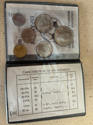 Serie Completa Monedas Mundial España 82