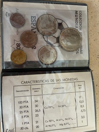 Serie Completa Monedas Mundial España 82