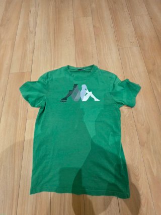 Camiseta Kappa verde logo Omini gráfico