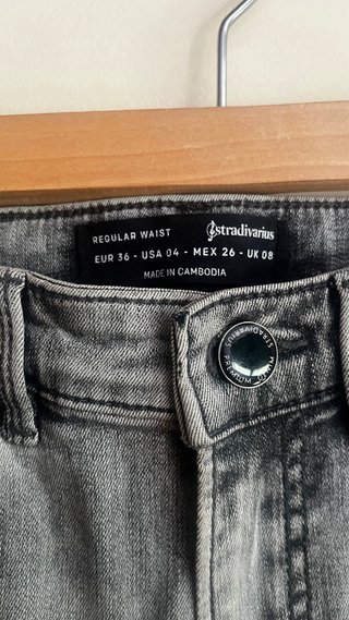 Stradivarius Jeans Gris Talla XS