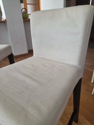 Sillas altas cocina madera y tela
