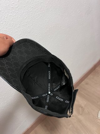 Gorra Gucci Negra GG Rayas Verdes y Rojas